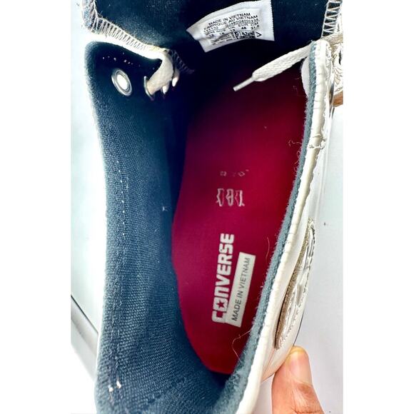 Converse Chuck Taylor Unisex White Patent Leather Sneakers Men 13 Women’s 15 - Picture 12 of 14